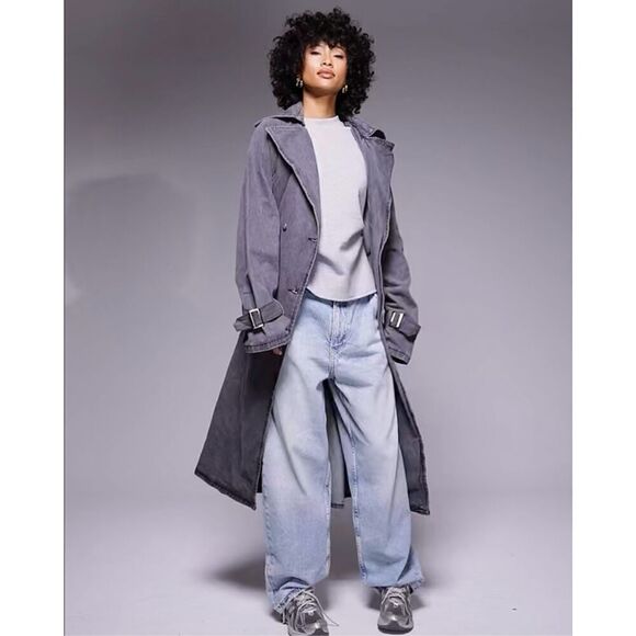 New!!! ASOS| Denim| Maxi| Trench - Picture 9 of 12